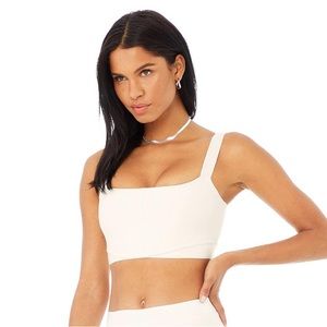 ALO Yoga Airlift Corset Bra, Ivory. S